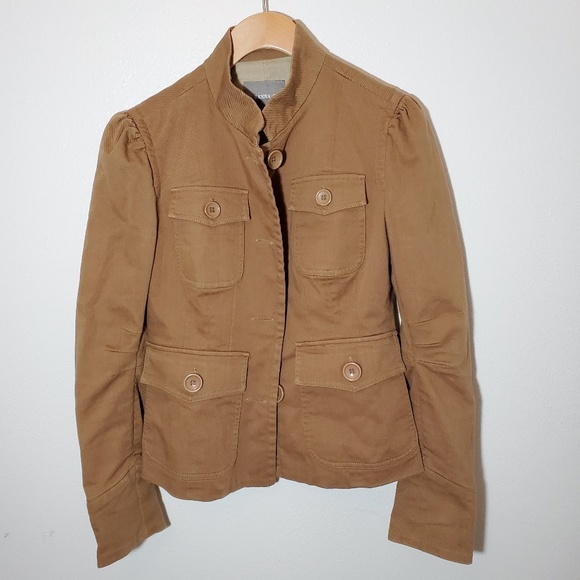 Kenna T Jackets & Blazers - Kenna T Tan Brown Utility Jacket Blazer Sz XS